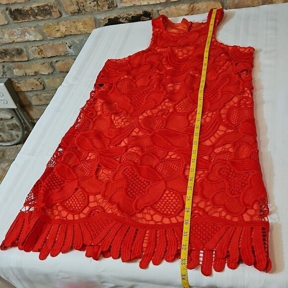 Lovers & Friends Caspian Red Lace sheath dress size Small - Picture 12 of 13